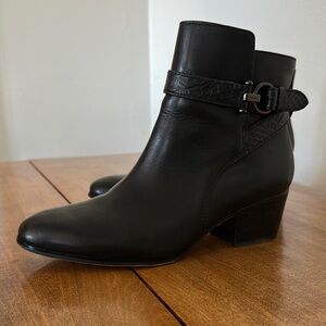 Coach Black Leather Ankle Booties